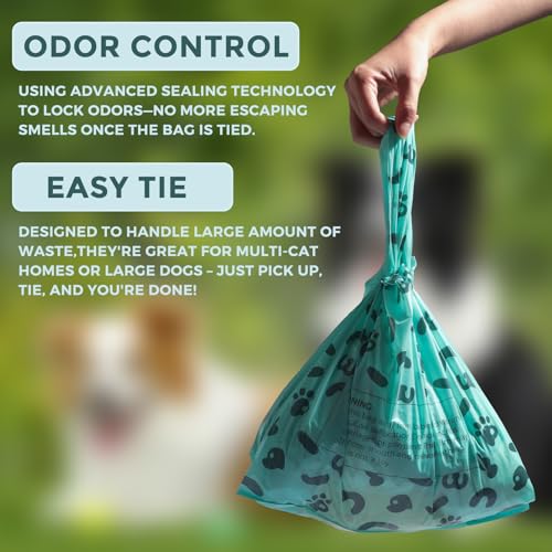 Dog Poop Bags with Handle (100 Count (Pack of 1) / Lavender)