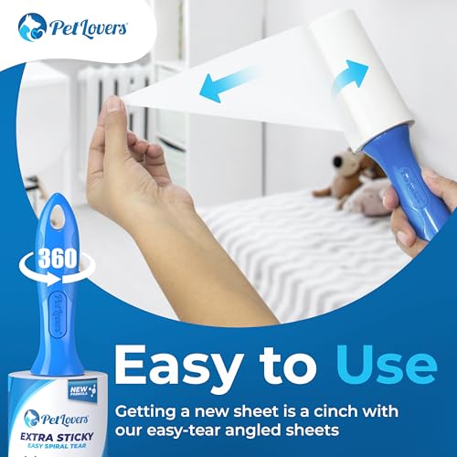 Extra Sticky Lint Roller Mega Value Set for Pet Hair Removal