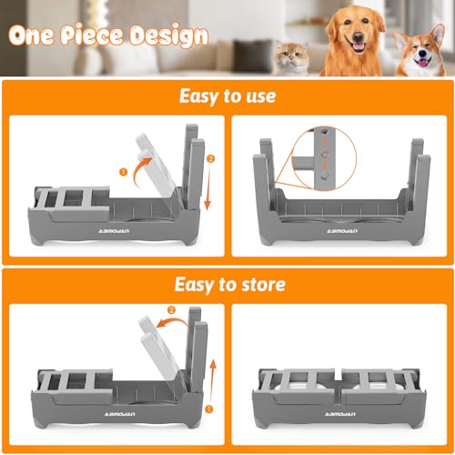 Raised Dog Bowls 4 Height Adjustable Elevated Bowl Stand