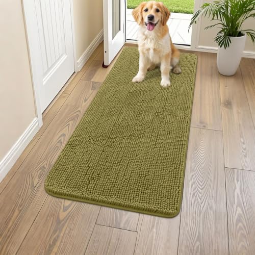 Dog Door Mat for Muddy Paws 47x24 (Willow Green / 47"X24")