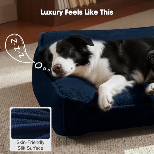 XXL Orthopedic Dog Beds Large Sized Dog (Blue / 48"L x 35"W x 10"Th)