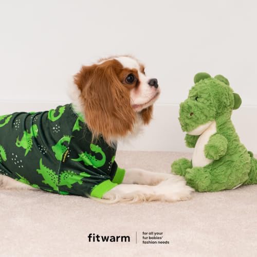 Dinosaur Dog Fleece Pajamas (Dinosaurs / X-Small)