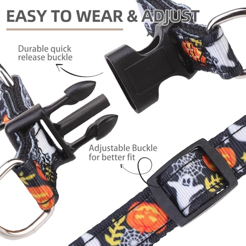 Halloween Dog Harness Small Sized Step (Black(Ghost) / Small)