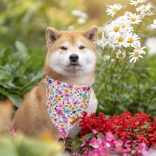 Floral Dog Bandana (Large / Flower-1)