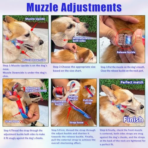 Basket Muzzle Allows Panting Drinking (Transparent / Size 6)