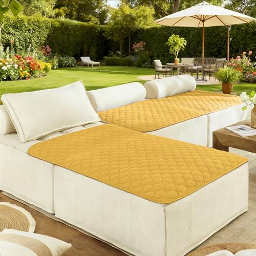Waterproof Blanket for Dogs (40x50 Inch (Pack of 1) / Dark Yellow/Light Yellow)