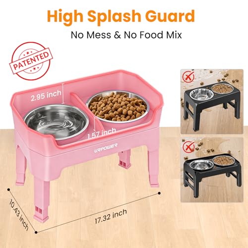 Elevated Dog Bowls (Pink / Large)