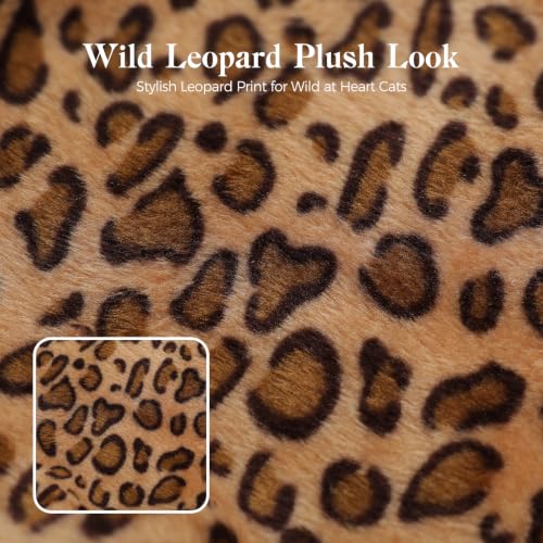 72" Leopard Tall Cat Tree for Large Cats with Condo & Sisal Posts (Leopard / 72")