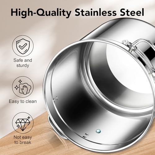 20lb Airtight Stainless Steel Dog Food Storage Container with Scoop (Stainless steel / 20 lb)