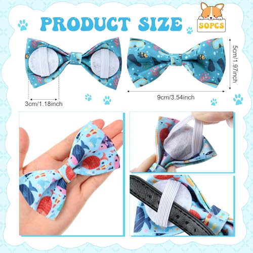 50 Pcs Sea Ocean Dog Bow Ties
