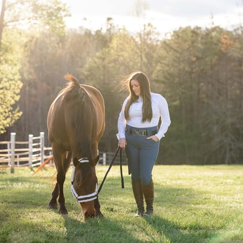 Valkyrie Ultra Fleece Padded Leather Fuse Breakaway Horse Halter (Brown/Ivory White / Cob)