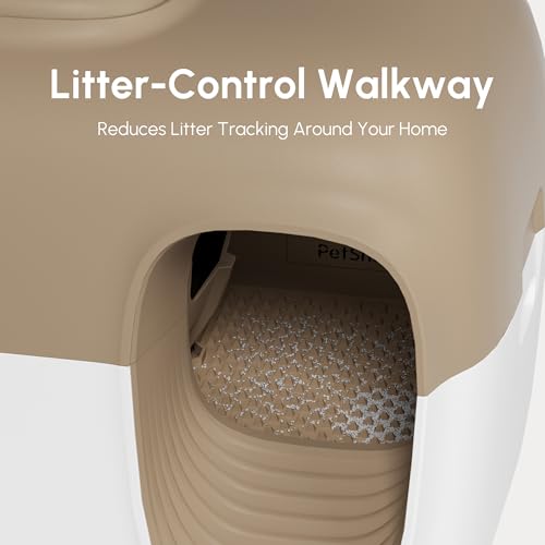 Self Cleaning Automatic Cat Litter Box with Odor Control TiO2 System (Brown)