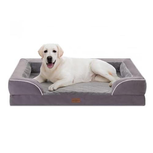 Waterproof Orthopedic Dog Beds for Extra Large Dog (45.0"L x 35.0"W x 8.5"Th / Purple)