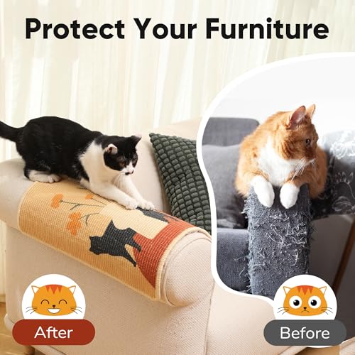 Sisal Cat Scratching Mat (Flower-23.6 x 15.7 Inch)