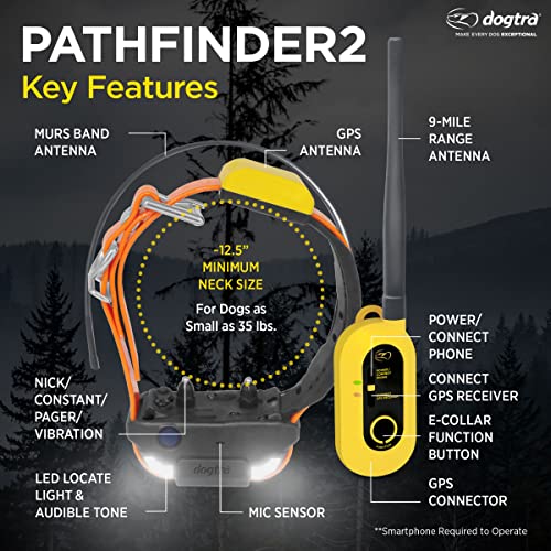 Pathfinder 2 Hunting Ecollar GPS Dog Training Collar with Remote (Path 2 - 1 Dog)