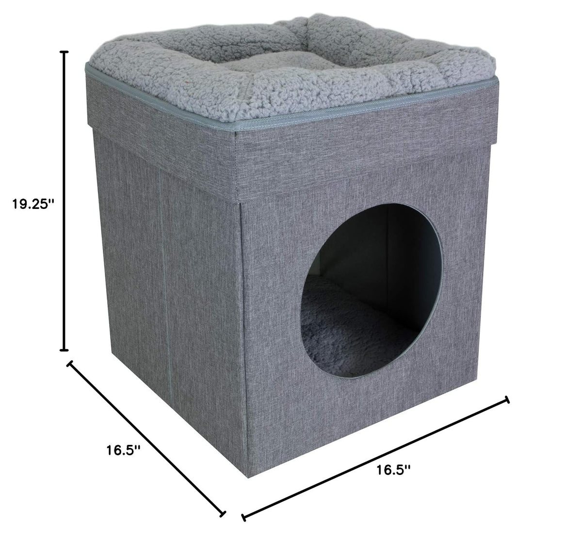 Indoor Cat Cube Furniture (A) Cat Cube (Gray))