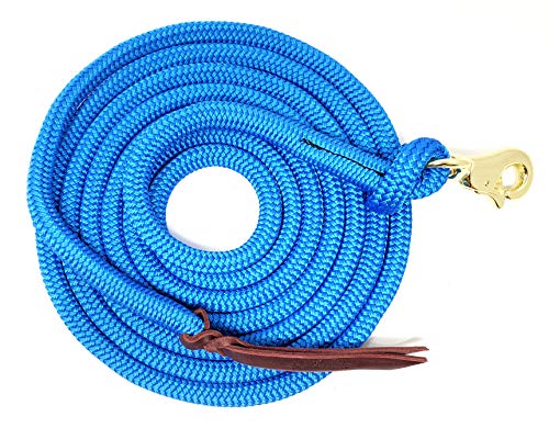 Double Braid Lead Rope with Eye Splice Loop (Blue / 14 ft.)