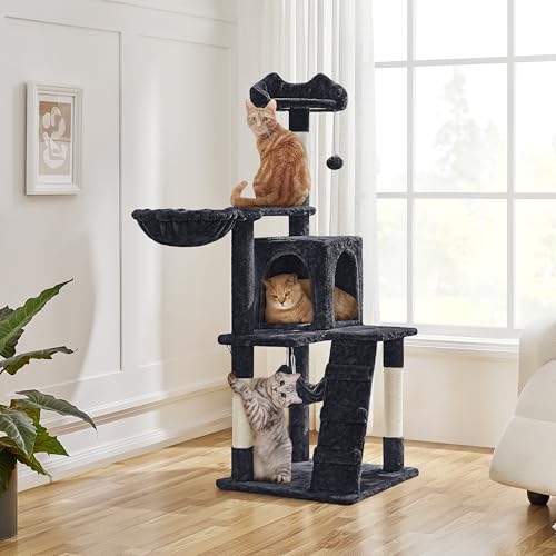 54in Cat Tree Tower (Black)