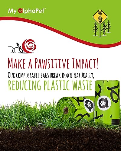 Compostable Dog Poop Bags (1 Count (Pack of 240) / Unscented Green)