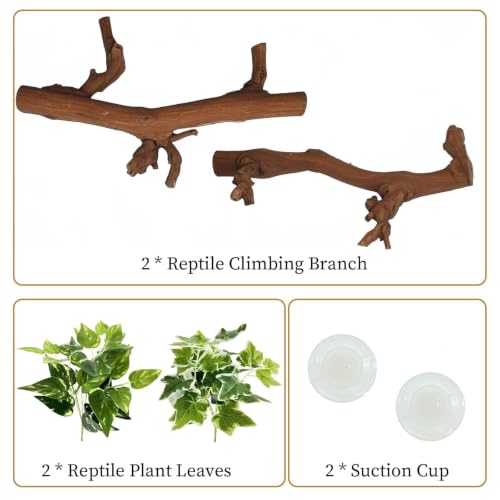 2PCS Snake Climbing Branch (Unpolished Reptile Climbing Wood)