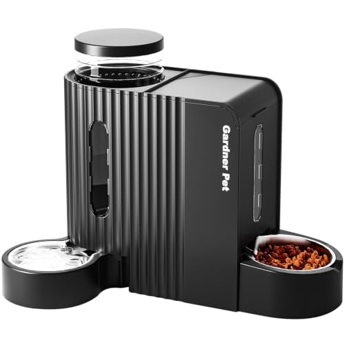 Gravity Automatic Cat Feeder (Large (0.8 Gallon x 2) / Black)