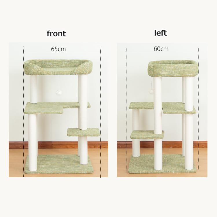 37.5" Cat Tree Tower for Large & Senior Cats (Green 37.4'')