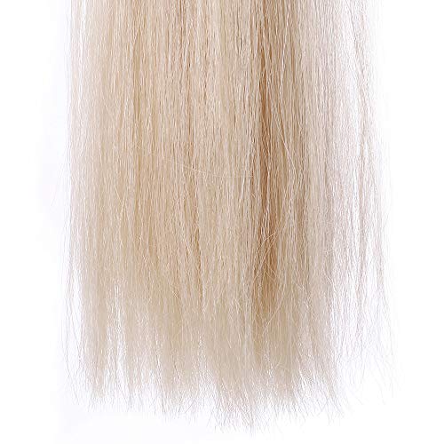 Horse Tail Extensions with Braided Horsehair Loop (1/2 Pound (34"-36") / Pure White)