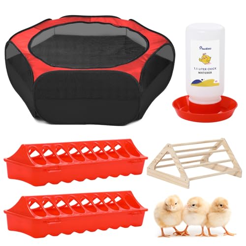Chick Brooder Box for Chick Starter Kit (Z-Red+Black)