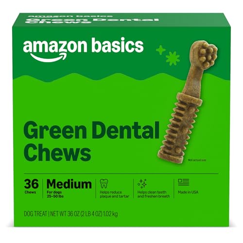 Dental Dog Treats to Help Clean Teeth & Freshen Breath for Medium Dogs (Medium Dogs (25 - 50 lb) / 36 Count (Pack of 1))