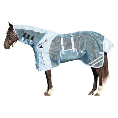 Mosquito Mesh II Adjusta (Horse Size 68 / Attached Neck VTEK Bellyband / Blue)