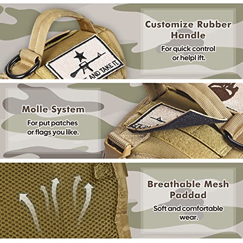 Tactical Cat Harness and Leash (Large / Khaki)