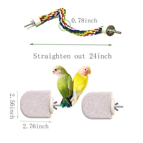 24 Inch Bird Rope Perch (polychrome / Medium)