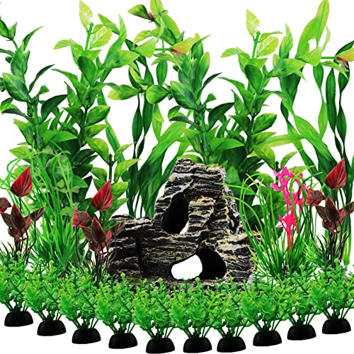 Fish Tank Accessories Aquarium Decorations Rock Plants