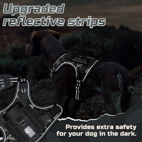 Tactical Dog Harness for X (Grey Camo / X-Large)