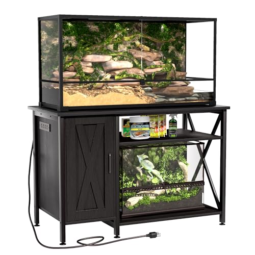 120 Gallon Reptile Tank Stand (48x24"-40-120 Gallon / Black)