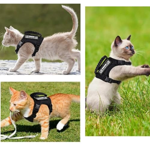 Escape Proof Tactical Cat Harness with Custom Patches (Camo)