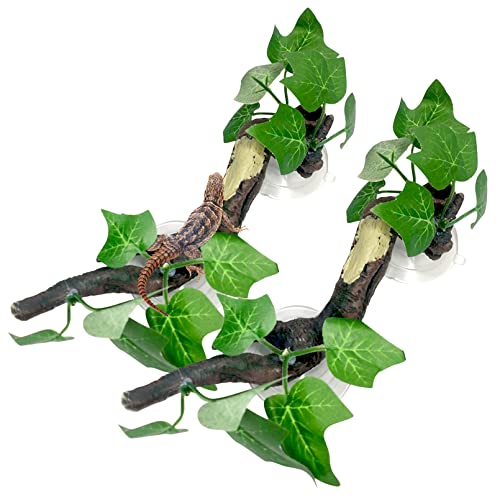 2 PCS Reptile Corner Branch (Green, 2 Pcs)