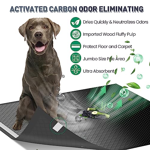 Odor Control Super Absorbency Charcoal Puppy Pads (Charcoal - 30"x36")