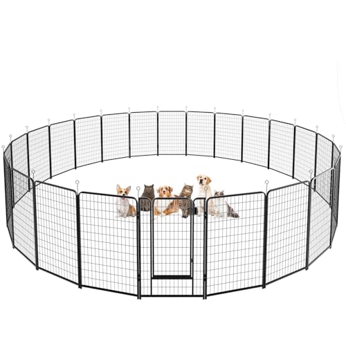 Dog Playpen Outdoor Extra Wide 24 Panels Heavy Duty Dog Fence 50" (32"W x 50"H)