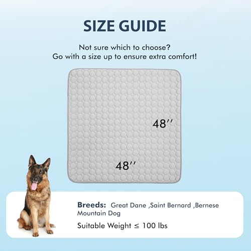 Summer Cooling Mat & Sleeping Pad (48" x 48" / Grey)