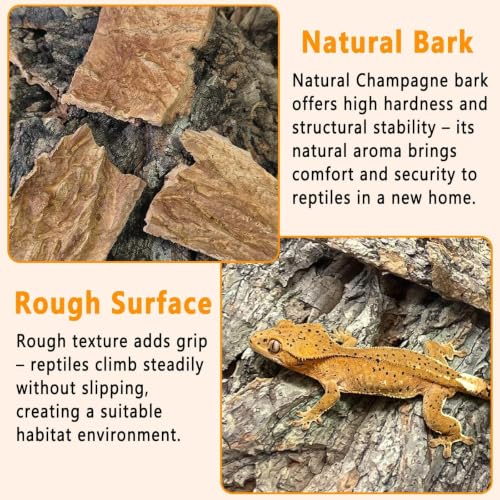 Reptile Cork Bark Bedding (0.7LB - M：3.93~5.9inch)