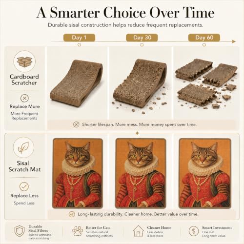Art Sisal Cat Scratcher Mat (Grace Cat)