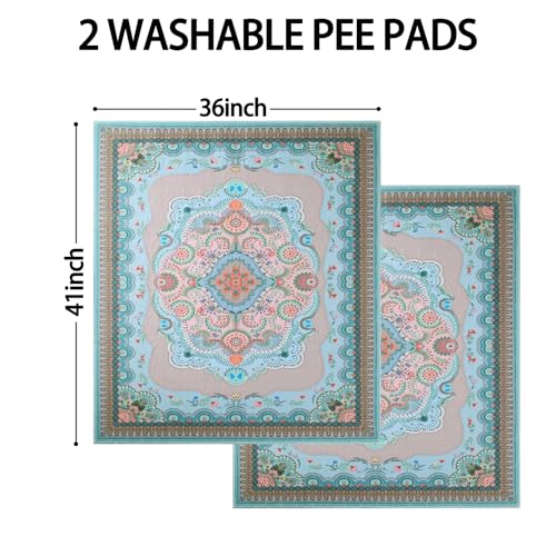 Washable Pee Pads for Dogs (Blue / 36*41''-2pcs)