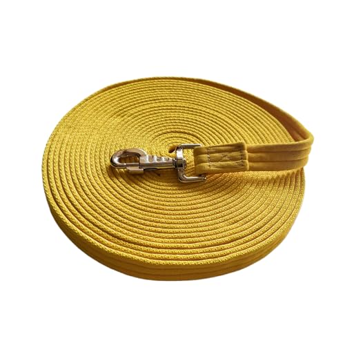 Horse Training Lunge Line with Alloy Trigger Buckle for Accurate Equestrian Training of 32.8 ft (32.8feet / Yellow)
