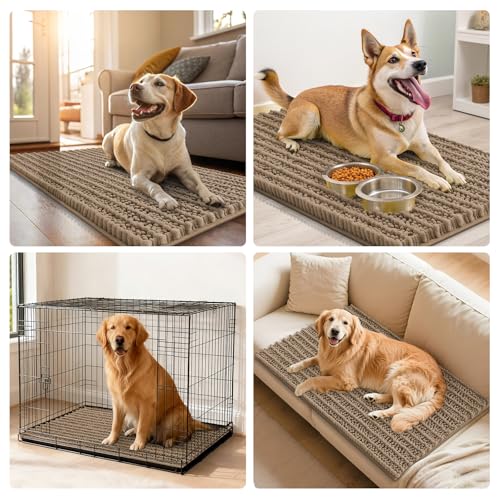 Dog Door Mat for Muddy Paws 59x24 (Layered-Camel / 59"X24")