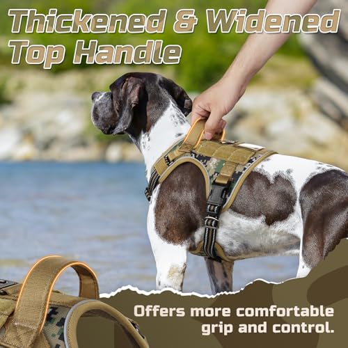 Tactical Dog Harness for Large (Brown camo / Large)