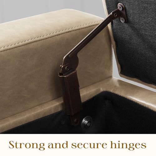 Ottoman with Storage (Khaki-pu)