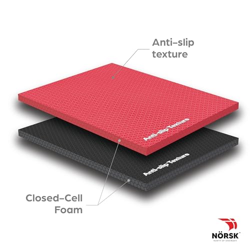 Reversible 1 2" EVA Foam Gym Floor Tiles (6 Tiles - 24 Sq. Ft. / Red / Black)