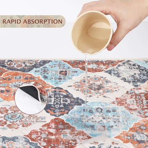 Washable Pee Pads for Dogs (24x18 Inch (Pack of 2) / 01-orange-multi)