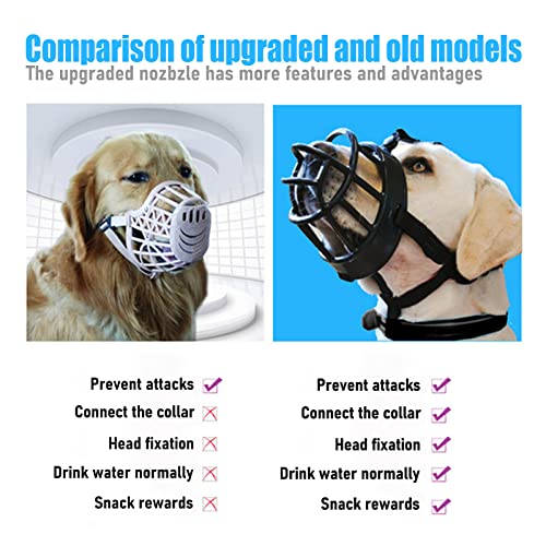 Dog Muzzle Breathable Basket Muzzles for Large and X (L)